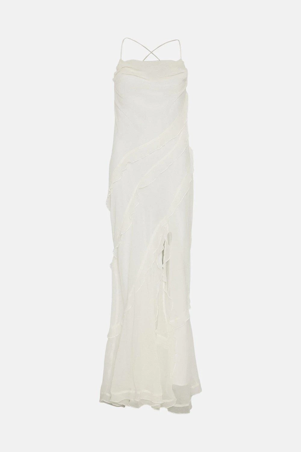 Coast Ruffle Detail Tiered Hem Maxi Dress 4 Coast Ruffle Detail Tiered Hem Maxi Dress - Image 4