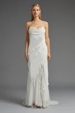 Coast Ruffle Detail Tiered Hem Maxi Dress 10 Coast Ruffle Detail Tiered Hem Maxi Dress -Coast Shop bcc02595 ivory xl 4 scaled