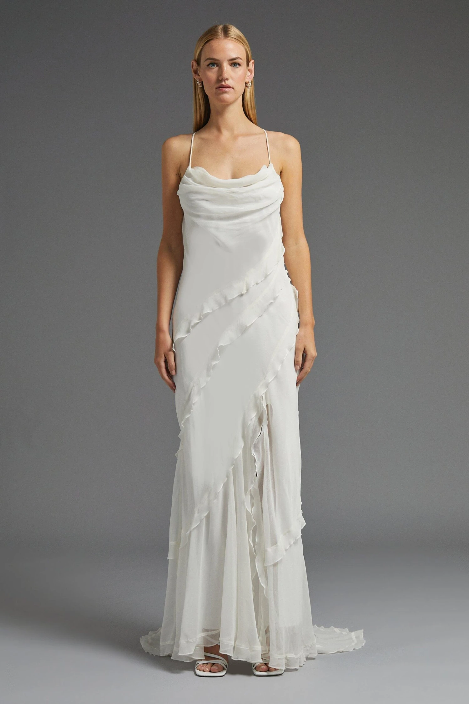 Coast Ruffle Detail Tiered Hem Maxi Dress 5 Coast Ruffle Detail Tiered Hem Maxi Dress - Image 5