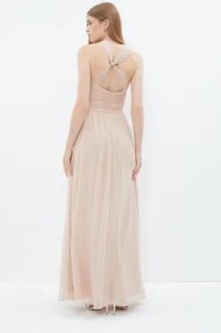 Coast Cross Back Crinkle Chiffon Maxi Dress -Coast Shop bcc02608 blush xl 2 scaled