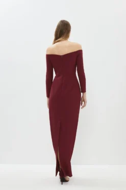 Coast Bardot Maxi Long Sleeve Dress 6 Coast Bardot Maxi Long Sleeve Dress -Coast Shop bcc02667 aubergine xl 2