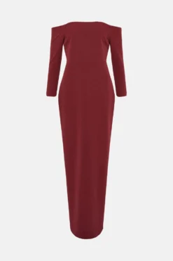 Coast Bardot Maxi Long Sleeve Dress 7 Coast Bardot Maxi Long Sleeve Dress -Coast Shop bcc02667 aubergine xl 3