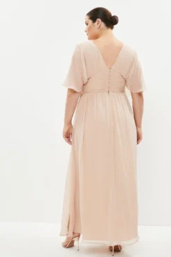 Coast Plus Size Angel Sleeve Chiffon Maxi Dress -Coast Shop bcc02672 blush xl 2