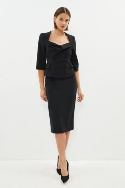 Coast Premium Crepe Midi Pencil Skirt