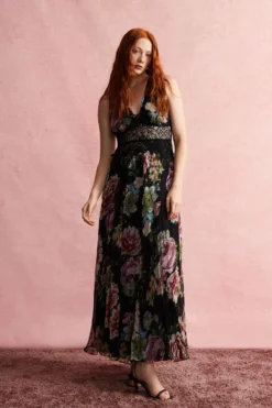 Coast Alexandra Gallagher Lace Panel Midaxi Dress