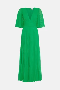 Coast Angel Sleeve Pleated Jumpsuit -Coast Shop bcc02772 bright20green xl 3