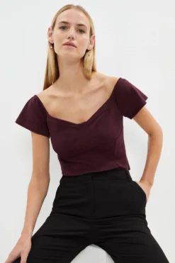 Coast Bardot Detail Ponte Top