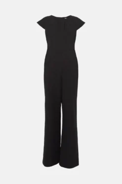 Coast Premium Pleat Detail Cap Sleeve Jumpsuit -Coast Shop bcc02880 black xl 3