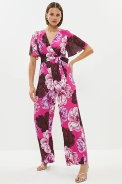 Coast Wrap Top Wide Leg Jumpsuit