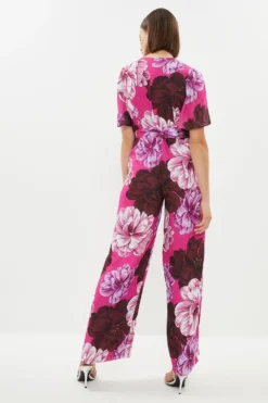 Coast Wrap Top Wide Leg Jumpsuit -Coast Shop bcc02891 magenta xl 2