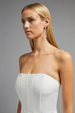 Coast Premium Corset Bodice Bandeau Jumpsuit -Coast Shop bcc02912 ivory xl 4