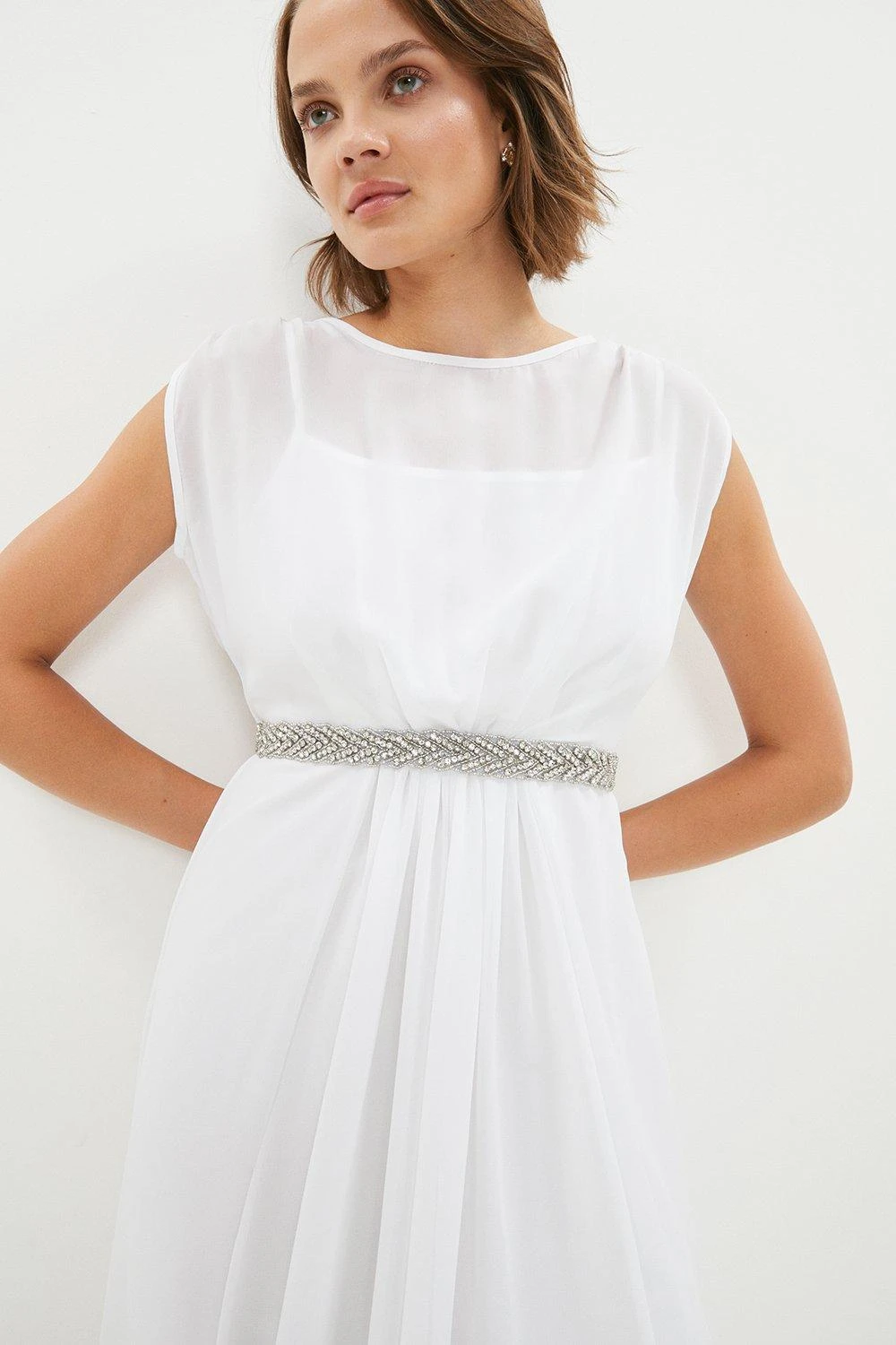 Coast Embellished Belt Maxi Dress 2 Coast Embellished Belt Maxi Dress - Image 2