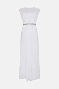 Coast Embellished Belt Maxi Dress 7 Coast Embellished Belt Maxi Dress -Coast Shop bcc02922 ivory xl 3