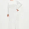 Coast Plus Size V Back Long Sleeve Maxi Dress