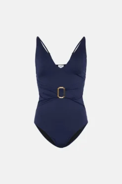 Coast Belted Plunge Twist Swimsuit -Coast Shop bcc02963 navy xl 3