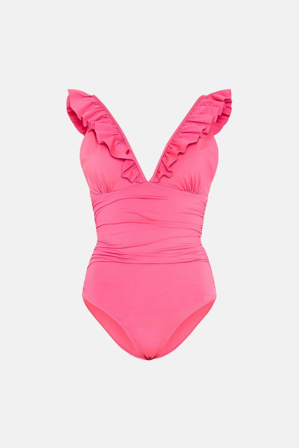 Coast Ruched Waist Shoulder Ruffle Swimsuit 4 Coast Ruched Waist Shoulder Ruffle Swimsuit - Image 4