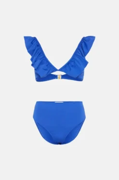 Coast Ruffle Shoulder High Waist Bikini -Coast Shop bcc02976 cobalt xl 3