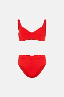 Coast High Waist Belted Bikini -Coast Shop bcc02978 red xl 3
