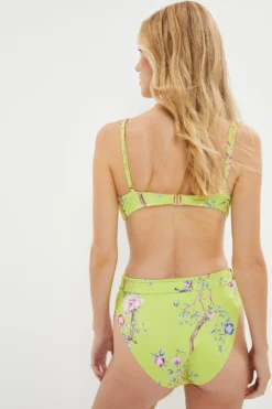 Coast Printed High Waist Belted Bikini -Coast Shop bcc02979 chartreuse xl 2