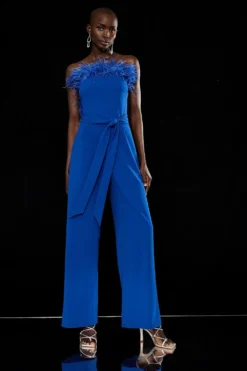 Coast Feather Bandeau Jumpsuit