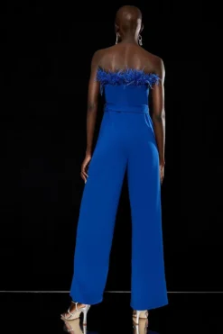 Coast Feather Bandeau Jumpsuit 6 Coast Feather Bandeau Jumpsuit -Coast Shop bcc03039 cobalt xl 2