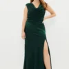 Coast Plus Size Cowl Neck Satin Maxi Dress