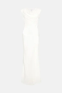 Coast Cowl Neck Satin Maxi Dress -Coast Shop bcc03116 ivory xl 3