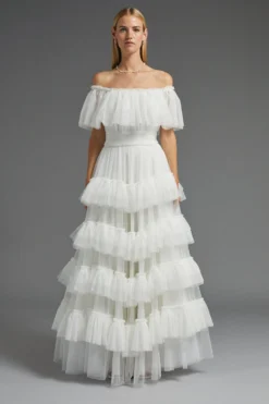 Coast Tiered Meringue Maxi Dress