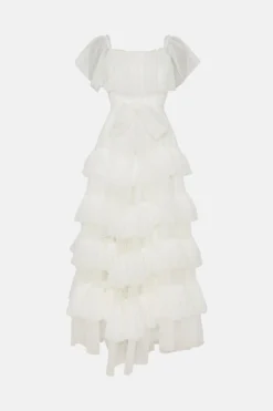 Coast Tiered Meringue Maxi Dress -Coast Shop bcc03118 ivory xl 3