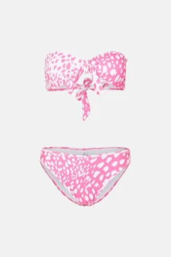 Coast Bunny Tie Mixed Print Bikini -Coast Shop bcc03223 bright20pink xl 3