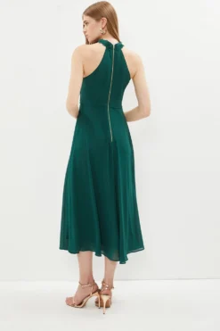 Coast 3d Floral Halter Neck Midi Dress -Coast Shop bcc03265 forest xl 2