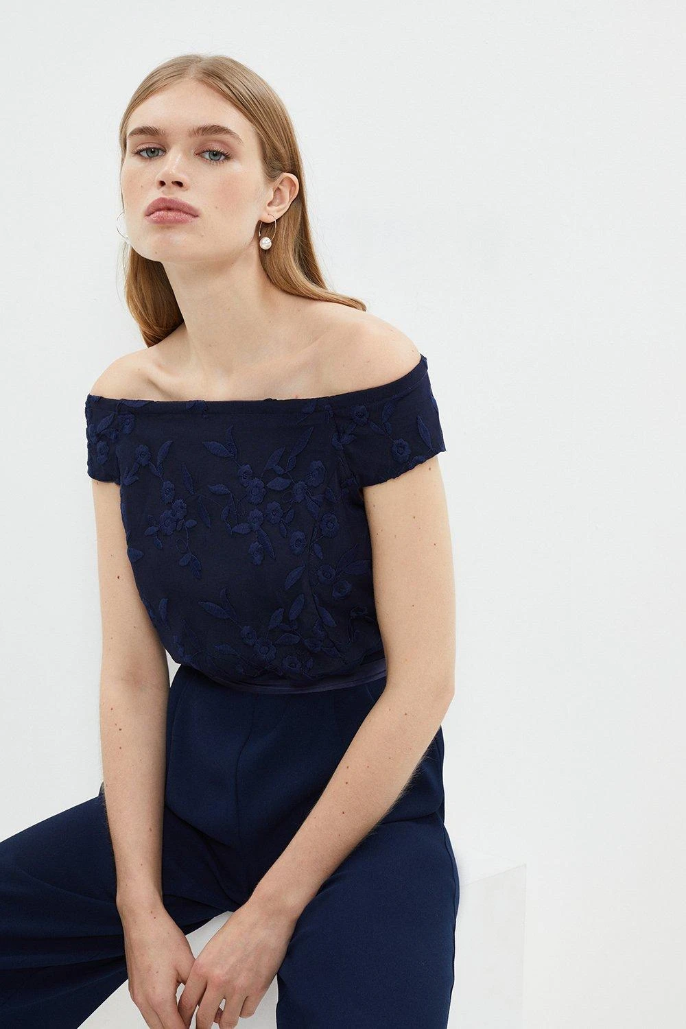 Coast Bardot Embroidered Bodice Wide Leg Jumpsuit 2 Coast Bardot Embroidered Bodice Wide Leg Jumpsuit - Image 2