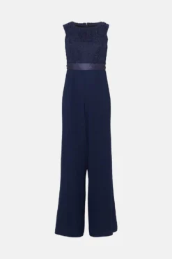Coast Bardot Embroidered Bodice Wide Leg Jumpsuit 7 Coast Bardot Embroidered Bodice Wide Leg Jumpsuit -Coast Shop bcc03282 navy xl 3