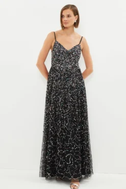 Coast Premium Multi Colour Sequin Maxi Dress
