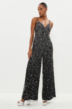 Coast Premium Multi Colour Sequin Jumpsuit