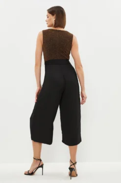 Coast Shimmer Wrap Top Fluid Trouser Jumpsuit -Coast Shop bcc03444 black xl 2