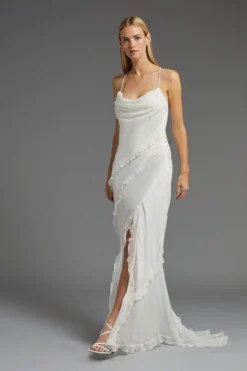 Coast Petite Ruffle Detail Tiered Hem Maxi Dress -Coast Shop bcc03494 ivory xl 5 scaled