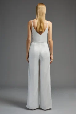 Coast V Back Satin Wide Leg Jumpsuit -Coast Shop bcc03496 ivory xl 2 scaled