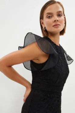 Coast Lace Jumpsuit With Organza Trim -Coast Shop bcc03509 black xl 1