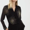 Coast Starburst Beaded Volume Sleeve Bodysuit