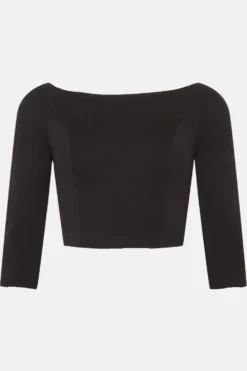 Coast Boat Neck 3/4 Sleeve Ponte Outfitter Top 7 Coast Boat Neck 3/4 Sleeve Ponte Outfitter Top -Coast Shop bcc03536 black xl 3