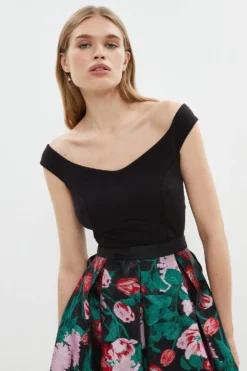 Coast Seam Detail Bardot Ponte Outfitter Top