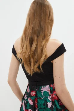 Coast Seam Detail Bardot Ponte Outfitter Top -Coast Shop bcc03540 black xl 2