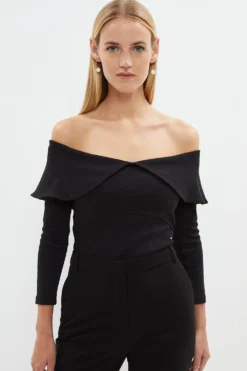 Coast Foldover Bardot Long Sleeve Outfitter Top