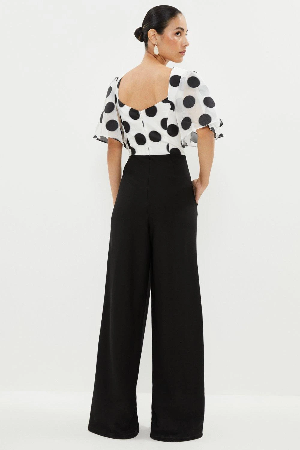 Coast Flute Sleeve Mono Spot Wide Leg Trouser Jumpsuit 3 Coast Flute Sleeve Mono Spot Wide Leg Trouser Jumpsuit - Image 3