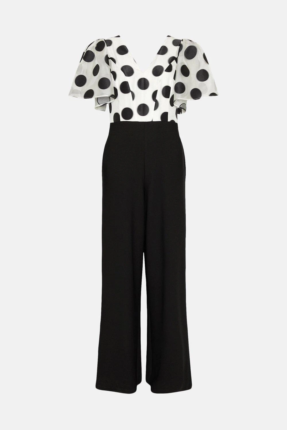 Coast Flute Sleeve Mono Spot Wide Leg Trouser Jumpsuit 4 Coast Flute Sleeve Mono Spot Wide Leg Trouser Jumpsuit - Image 4