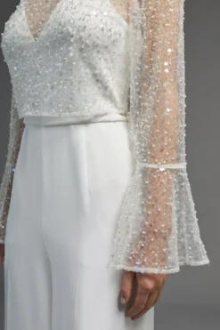 Coast Embellished Flounce Sleeve Top -Coast Shop bcc03591 ivory xl 5 scaled