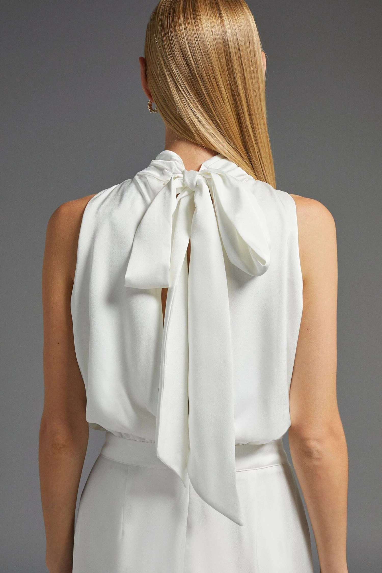 Coast Bow Back Blouson Top Wide Leg Satin Jumpsuit 5 Coast Bow Back Blouson Top Wide Leg Satin Jumpsuit - Image 5