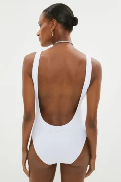 Coast Bride Hotfix Diamante Swimsuit -Coast Shop bcc03729 ivory xl 2