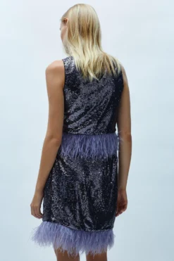 Coast Feather Contrast Hem Mini Skirt -Coast Shop bcc03767 black xl 2 scaled